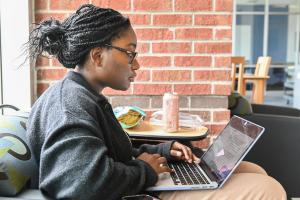 UTC Online Students UTC student working on a laptop
