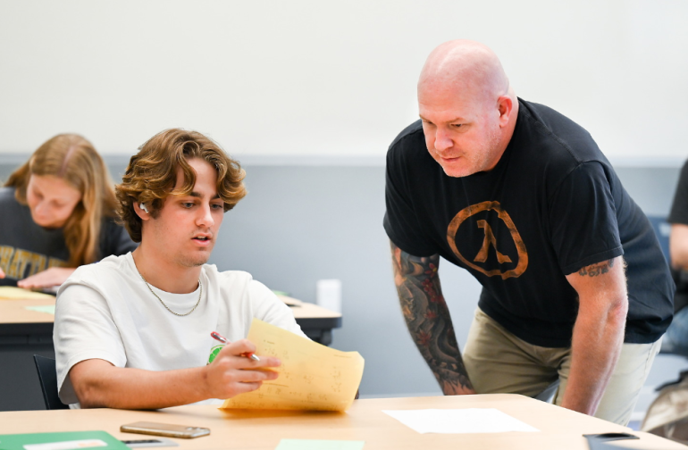 Step Ahead Math Boot Camp Instructor Helping Student
