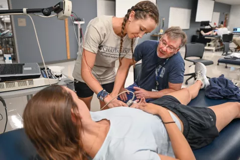 UTC Physical Therapy Student in a workshop
